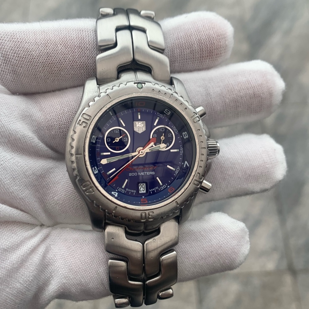 Tag Heuer Searacer 42MM Chronograph Quartz Men's Watch!!